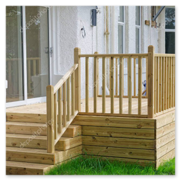 Pendant: structure de la terrasse en cours