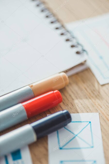 Carnet avec étapes de workflow photo et notes